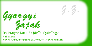 gyorgyi zajak business card